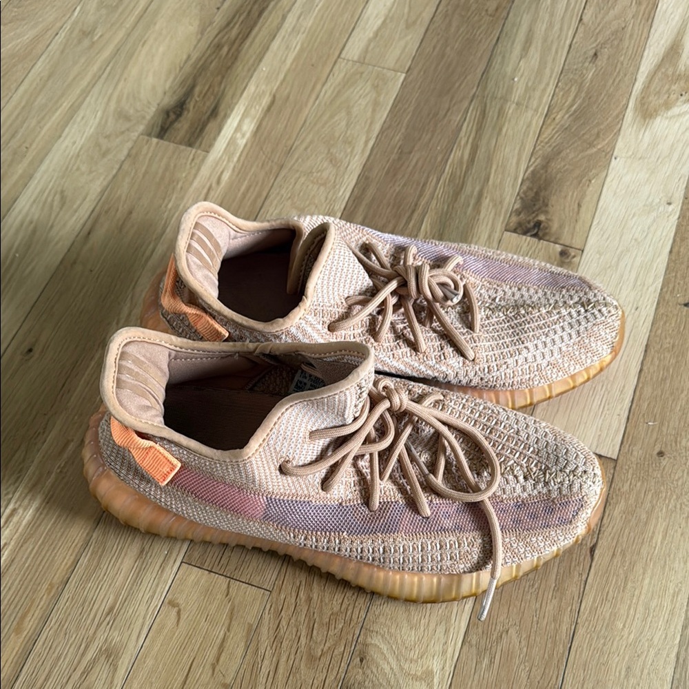 Adidas Tan and Orange Sneakers with Boost Cushioning